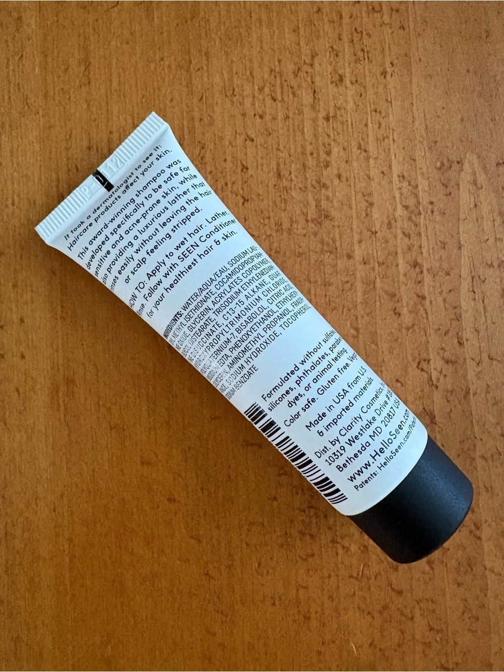 SEEN Shampoo, All Hair Types, Dermatologist Developed, 1 oz., New/Sealed